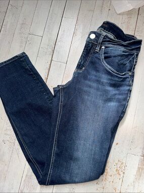 Silver Jeans Dark Blue Boyfriend Jeans